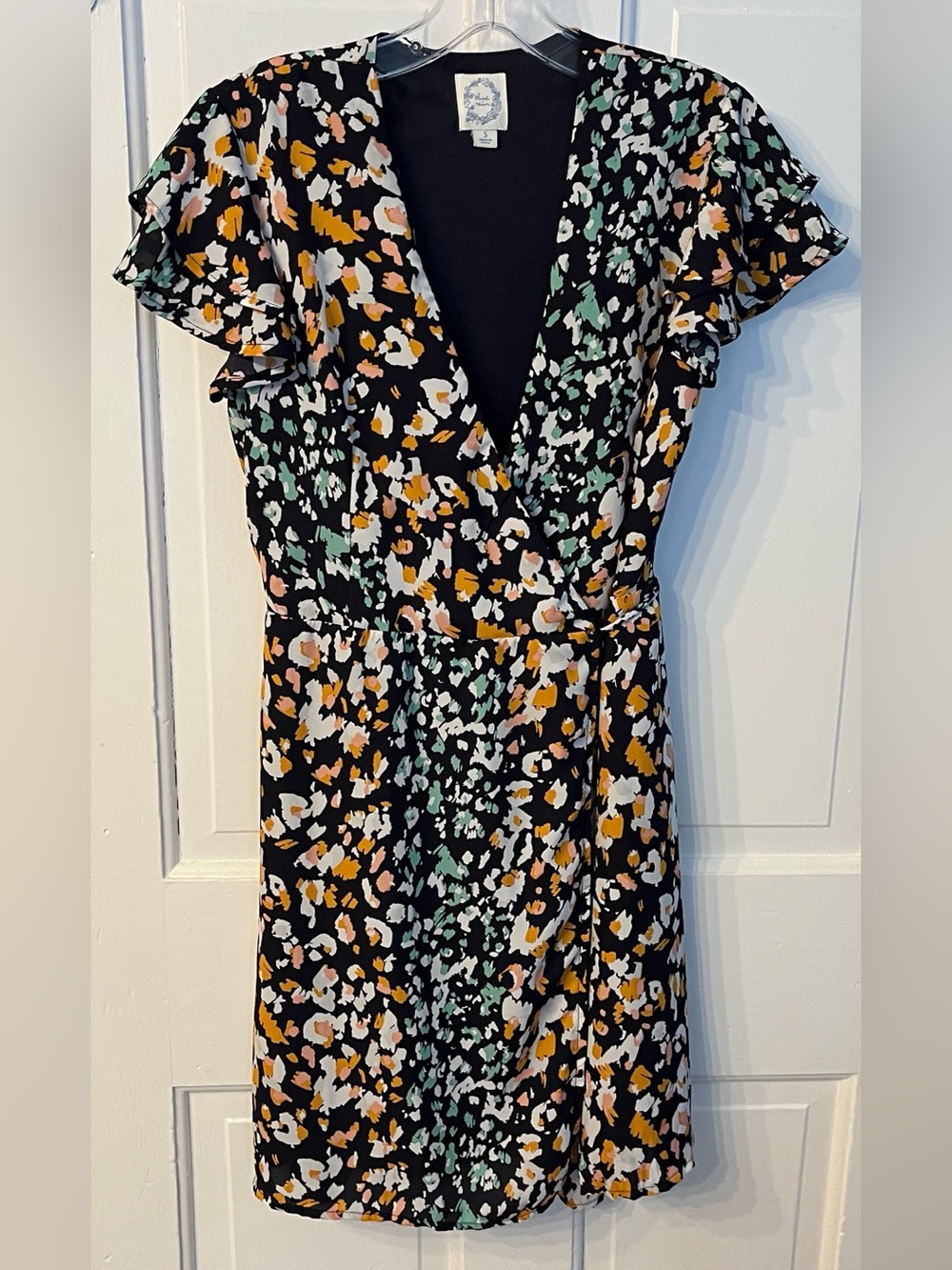 Blue Rain size Small front wrap dress